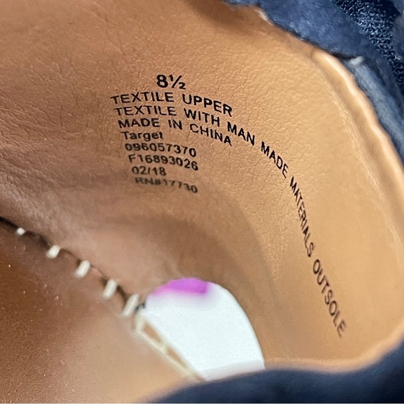 UNIVERSAL THREAD Navy Blue Bow Espadrille Slide Sandal, Size 8.5 - Picture 8 of 11